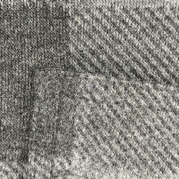 QUINCE Top M Sweater Fleece Shirt Buffalo Check Button Front Long Sleeve Gray - Picture 6 of 12